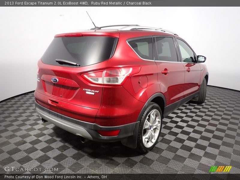 Ruby Red Metallic / Charcoal Black 2013 Ford Escape Titanium 2.0L EcoBoost 4WD