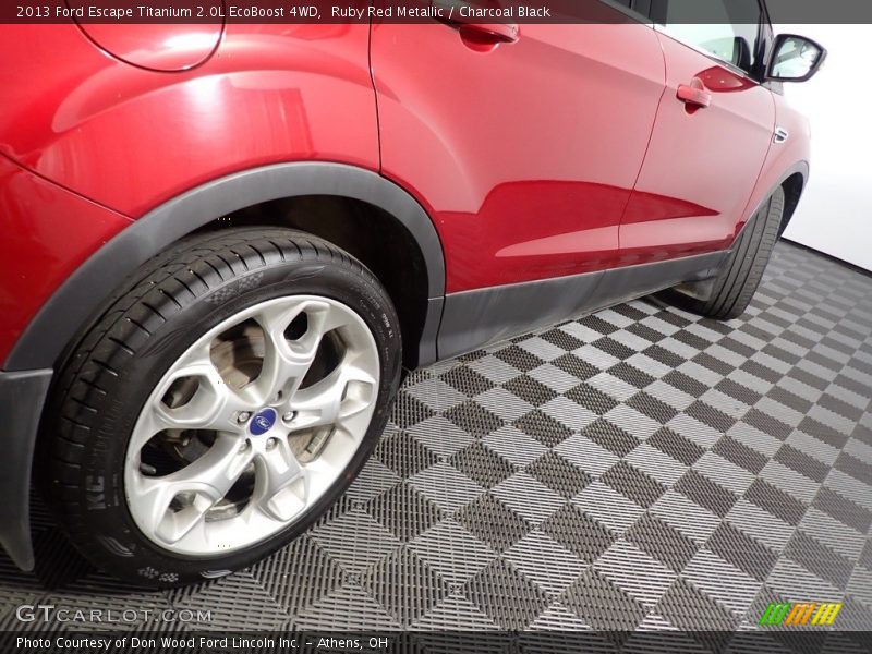 Ruby Red Metallic / Charcoal Black 2013 Ford Escape Titanium 2.0L EcoBoost 4WD