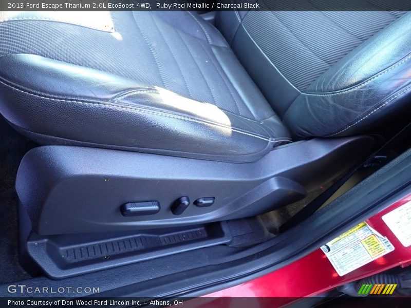Ruby Red Metallic / Charcoal Black 2013 Ford Escape Titanium 2.0L EcoBoost 4WD