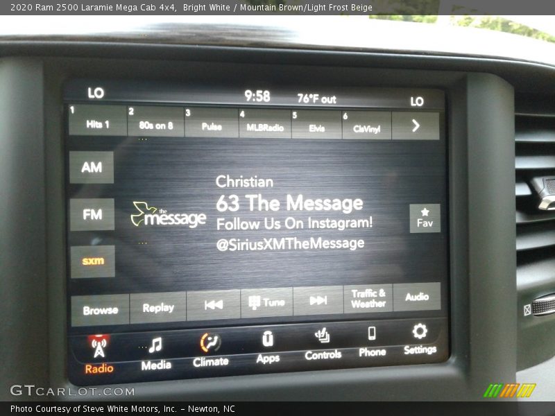 Bright White / Mountain Brown/Light Frost Beige 2020 Ram 2500 Laramie Mega Cab 4x4