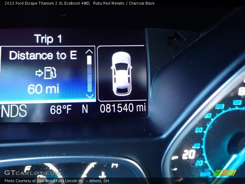 Ruby Red Metallic / Charcoal Black 2013 Ford Escape Titanium 2.0L EcoBoost 4WD
