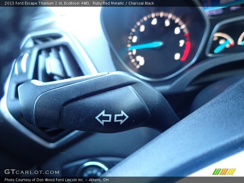 Ruby Red Metallic / Charcoal Black 2013 Ford Escape Titanium 2.0L EcoBoost 4WD