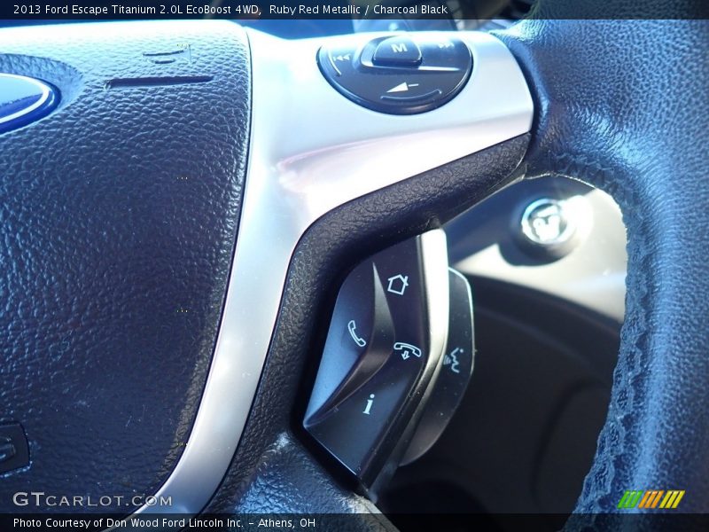 Ruby Red Metallic / Charcoal Black 2013 Ford Escape Titanium 2.0L EcoBoost 4WD