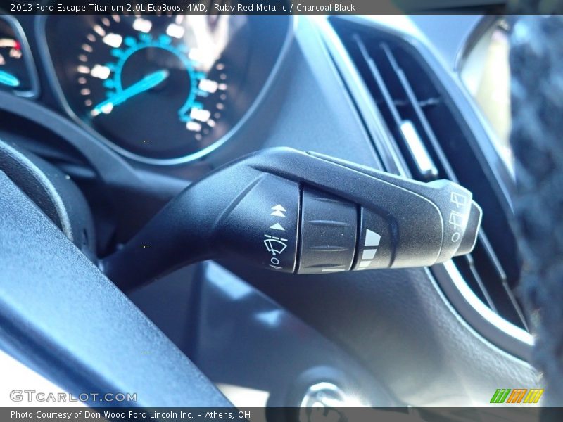 Ruby Red Metallic / Charcoal Black 2013 Ford Escape Titanium 2.0L EcoBoost 4WD