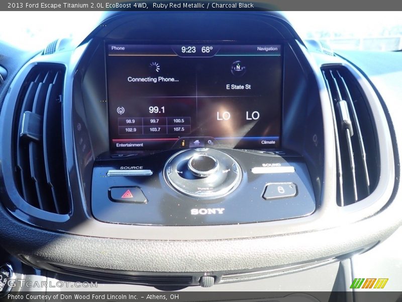 Ruby Red Metallic / Charcoal Black 2013 Ford Escape Titanium 2.0L EcoBoost 4WD