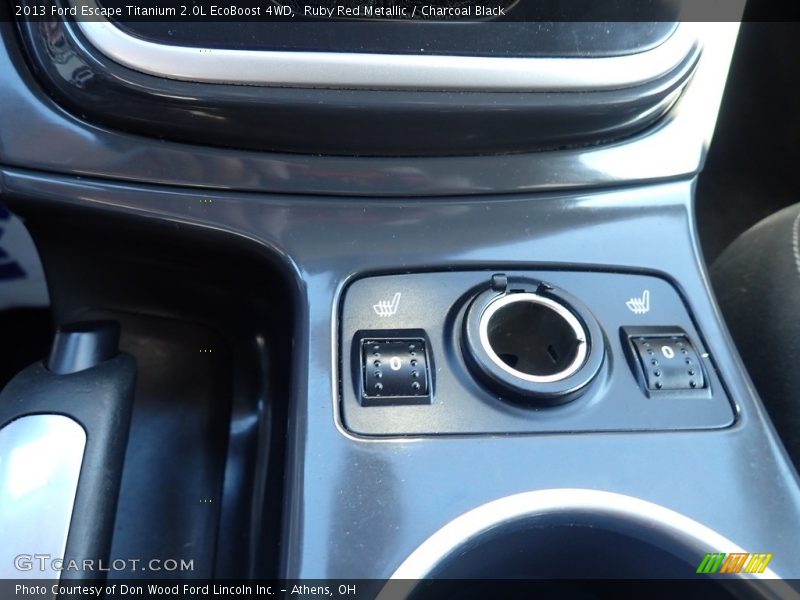 Ruby Red Metallic / Charcoal Black 2013 Ford Escape Titanium 2.0L EcoBoost 4WD