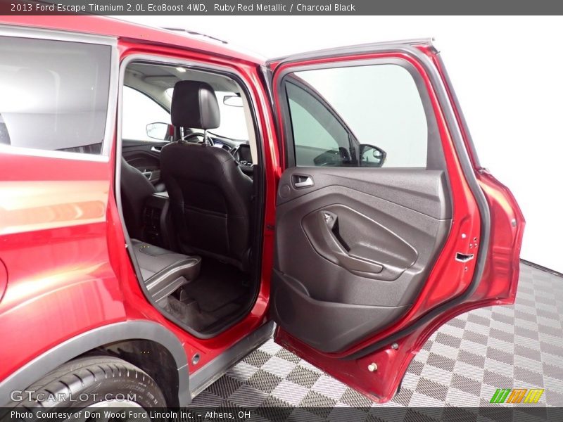 Ruby Red Metallic / Charcoal Black 2013 Ford Escape Titanium 2.0L EcoBoost 4WD