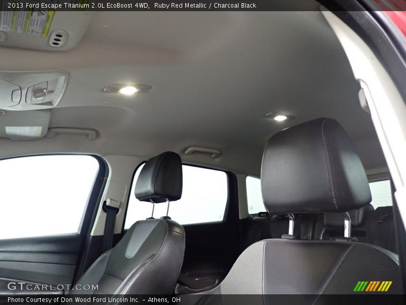 Ruby Red Metallic / Charcoal Black 2013 Ford Escape Titanium 2.0L EcoBoost 4WD
