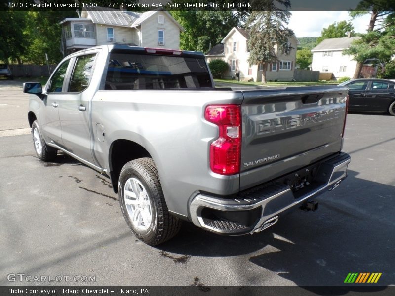 Satin Steel Metallic / Jet Black 2020 Chevrolet Silverado 1500 LT Z71 Crew Cab 4x4