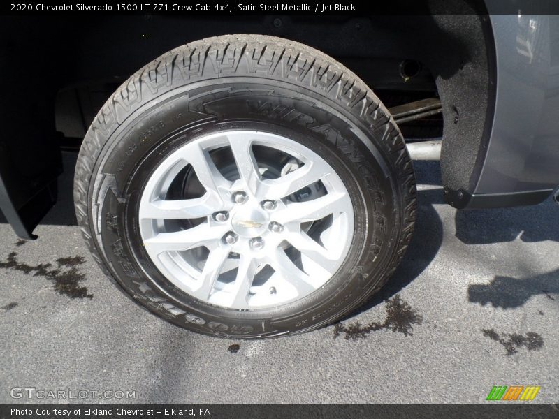 Satin Steel Metallic / Jet Black 2020 Chevrolet Silverado 1500 LT Z71 Crew Cab 4x4