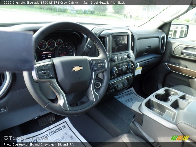 Satin Steel Metallic / Jet Black 2020 Chevrolet Silverado 1500 LT Z71 Crew Cab 4x4