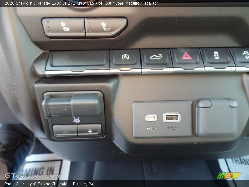 Satin Steel Metallic / Jet Black 2020 Chevrolet Silverado 1500 LT Z71 Crew Cab 4x4