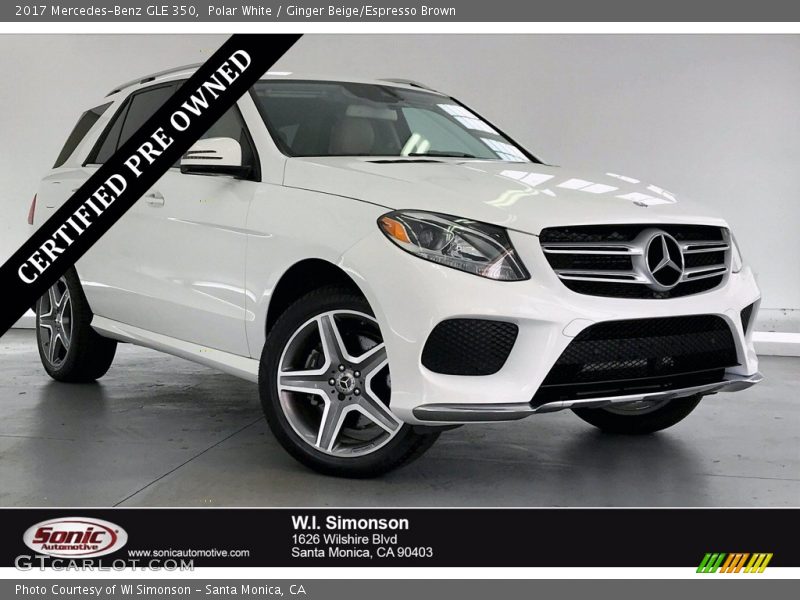 Polar White / Ginger Beige/Espresso Brown 2017 Mercedes-Benz GLE 350
