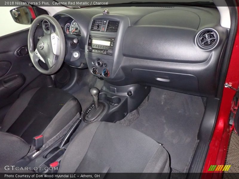 Cayenne Red Metallic / Charcoal 2018 Nissan Versa S Plus