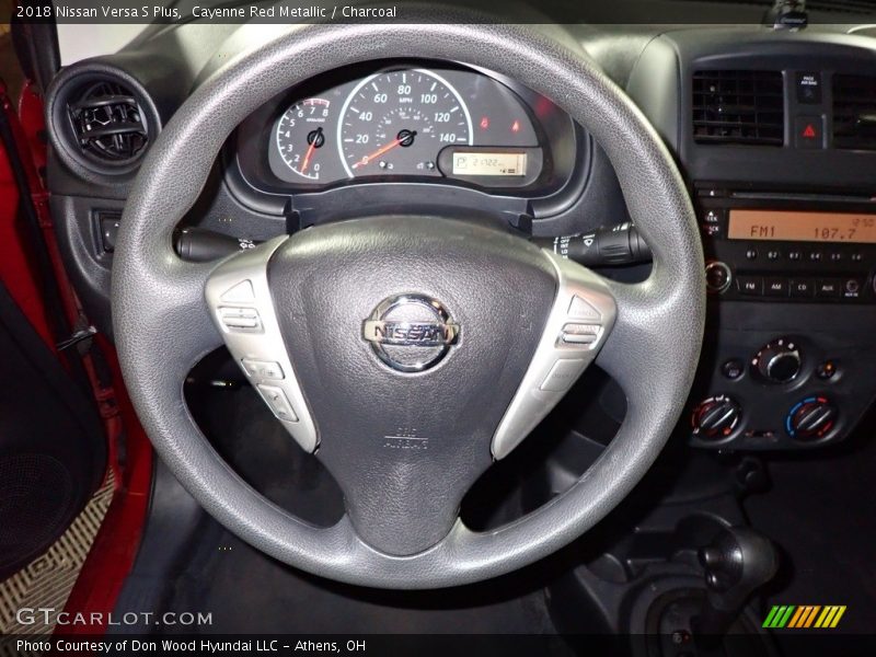 Cayenne Red Metallic / Charcoal 2018 Nissan Versa S Plus