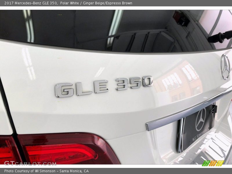 Polar White / Ginger Beige/Espresso Brown 2017 Mercedes-Benz GLE 350