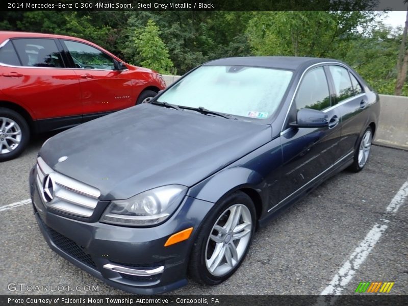 Steel Grey Metallic / Black 2014 Mercedes-Benz C 300 4Matic Sport