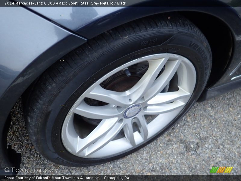 Steel Grey Metallic / Black 2014 Mercedes-Benz C 300 4Matic Sport