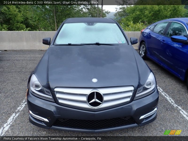 Steel Grey Metallic / Black 2014 Mercedes-Benz C 300 4Matic Sport