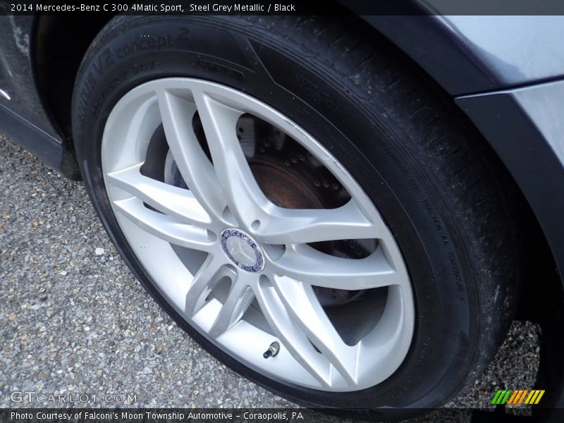 Steel Grey Metallic / Black 2014 Mercedes-Benz C 300 4Matic Sport