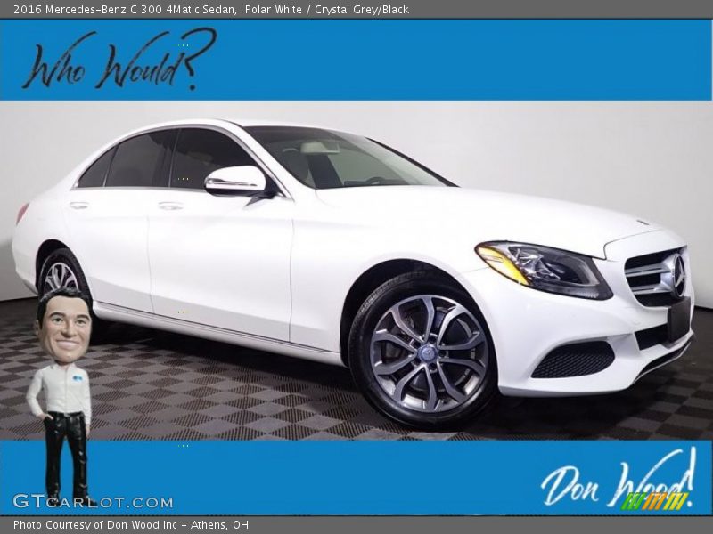 Polar White / Crystal Grey/Black 2016 Mercedes-Benz C 300 4Matic Sedan