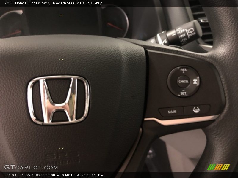 Modern Steel Metallic / Gray 2021 Honda Pilot LX AWD