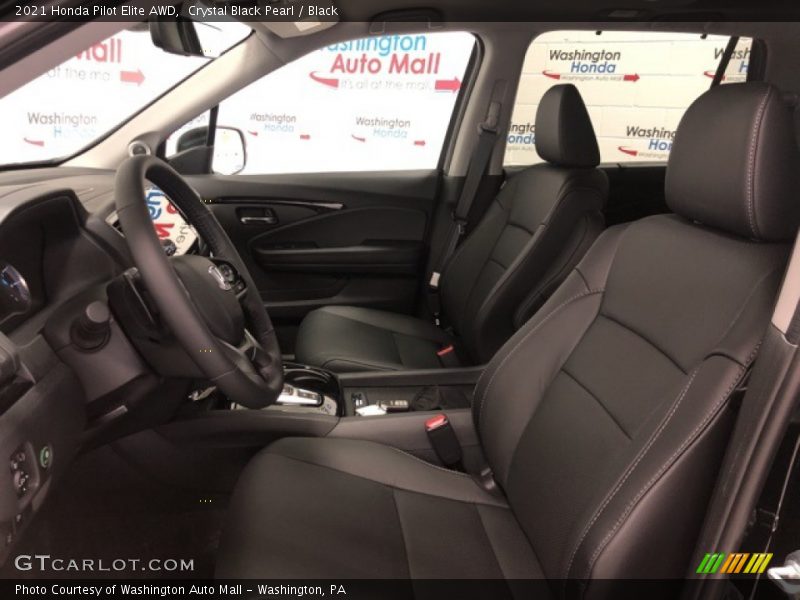 Crystal Black Pearl / Black 2021 Honda Pilot Elite AWD
