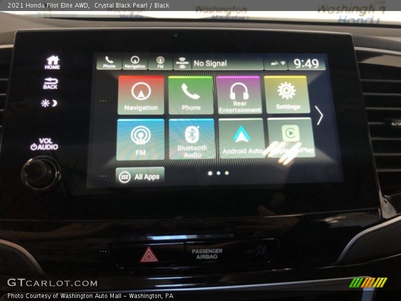 Crystal Black Pearl / Black 2021 Honda Pilot Elite AWD
