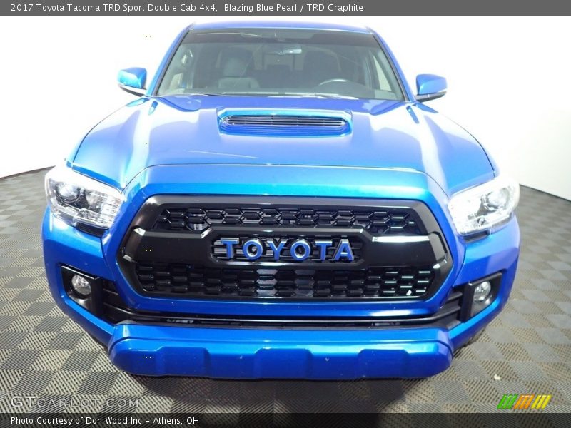 Blazing Blue Pearl / TRD Graphite 2017 Toyota Tacoma TRD Sport Double Cab 4x4