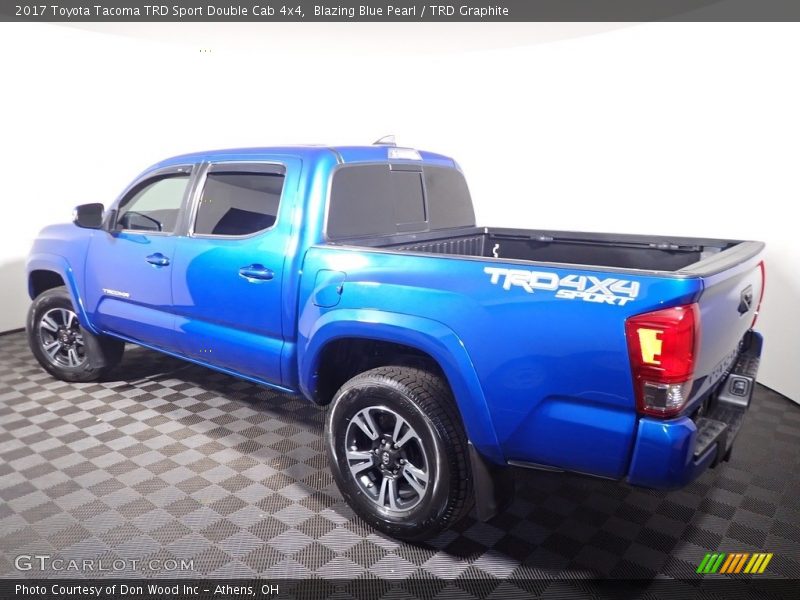 Blazing Blue Pearl / TRD Graphite 2017 Toyota Tacoma TRD Sport Double Cab 4x4