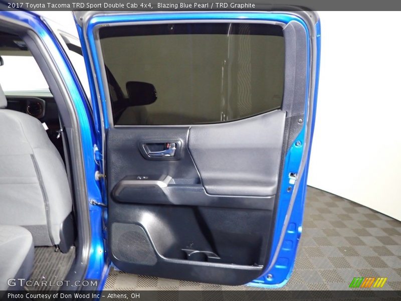 Blazing Blue Pearl / TRD Graphite 2017 Toyota Tacoma TRD Sport Double Cab 4x4
