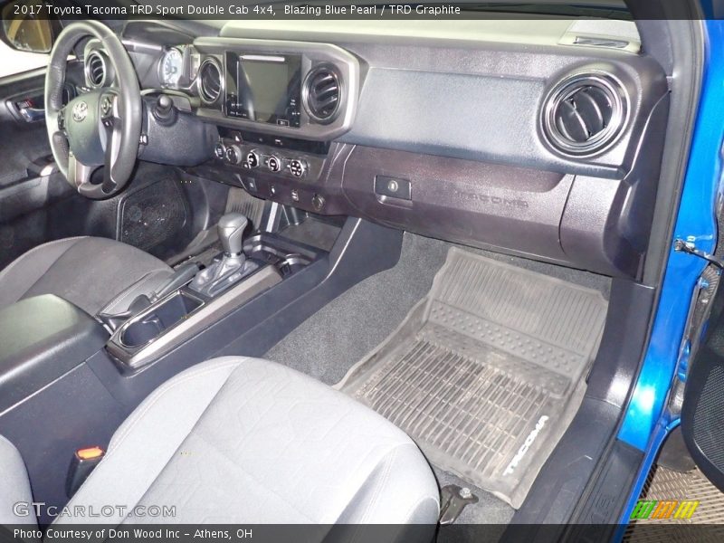 Blazing Blue Pearl / TRD Graphite 2017 Toyota Tacoma TRD Sport Double Cab 4x4