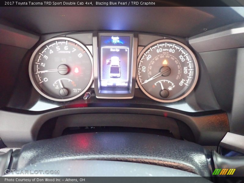 Blazing Blue Pearl / TRD Graphite 2017 Toyota Tacoma TRD Sport Double Cab 4x4