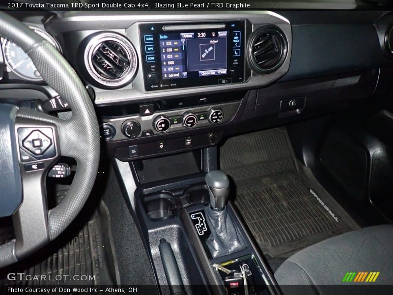 Blazing Blue Pearl / TRD Graphite 2017 Toyota Tacoma TRD Sport Double Cab 4x4