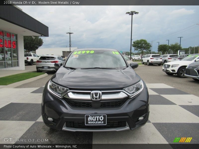 Modern Steel Metallic / Gray 2018 Honda CR-V EX