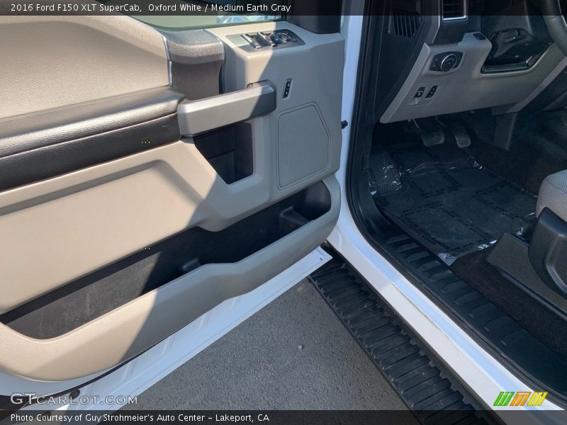 Oxford White / Medium Earth Gray 2016 Ford F150 XLT SuperCab