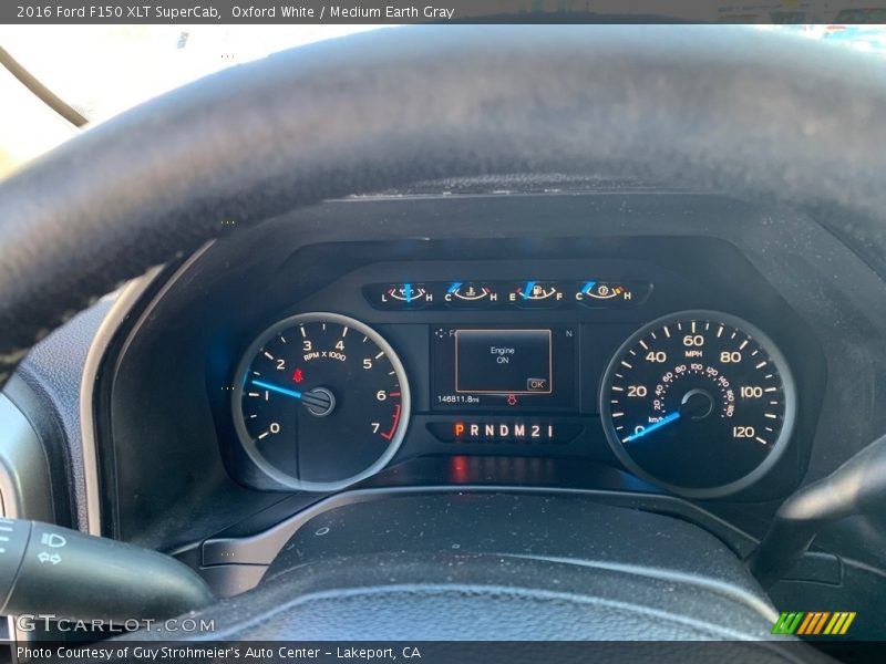 Oxford White / Medium Earth Gray 2016 Ford F150 XLT SuperCab