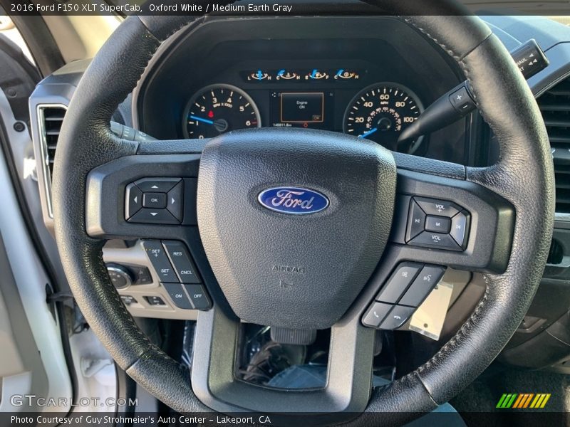 Oxford White / Medium Earth Gray 2016 Ford F150 XLT SuperCab