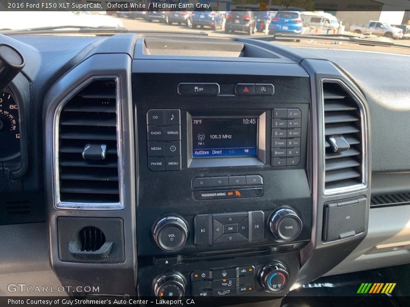 Oxford White / Medium Earth Gray 2016 Ford F150 XLT SuperCab