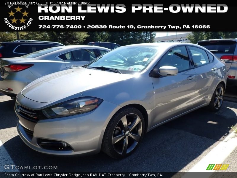 Billet Silver Metallic / Black 2016 Dodge Dart GT