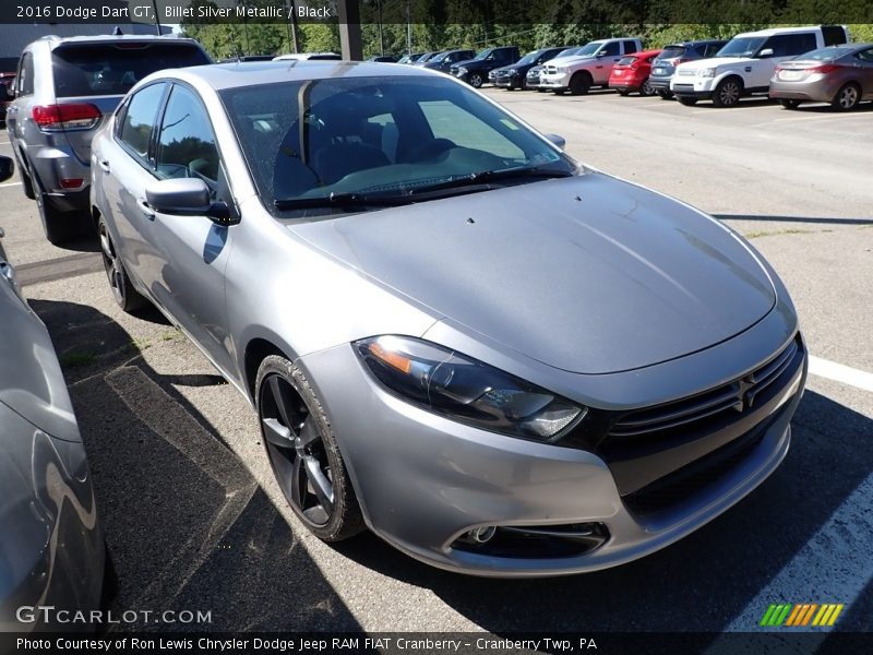Billet Silver Metallic / Black 2016 Dodge Dart GT