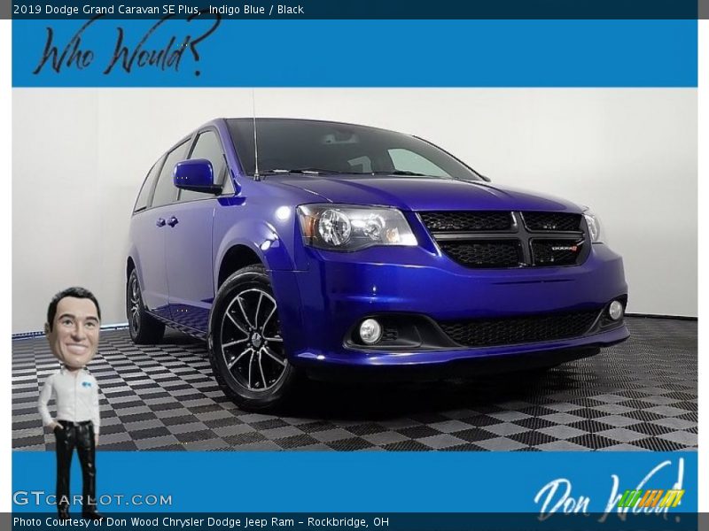 Indigo Blue / Black 2019 Dodge Grand Caravan SE Plus