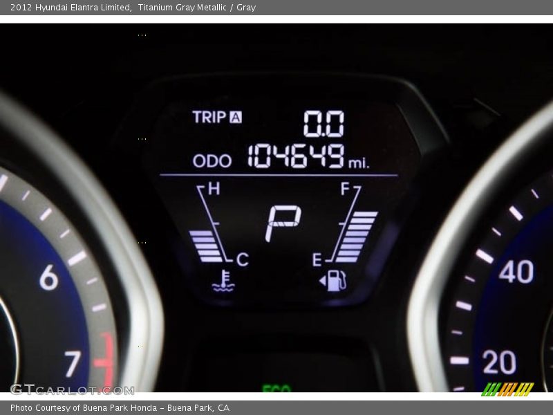 Titanium Gray Metallic / Gray 2012 Hyundai Elantra Limited