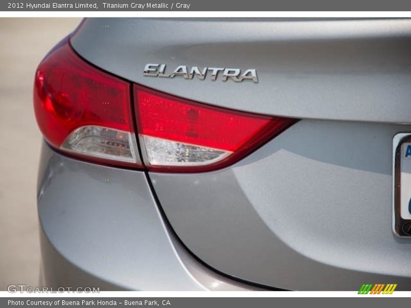 Titanium Gray Metallic / Gray 2012 Hyundai Elantra Limited