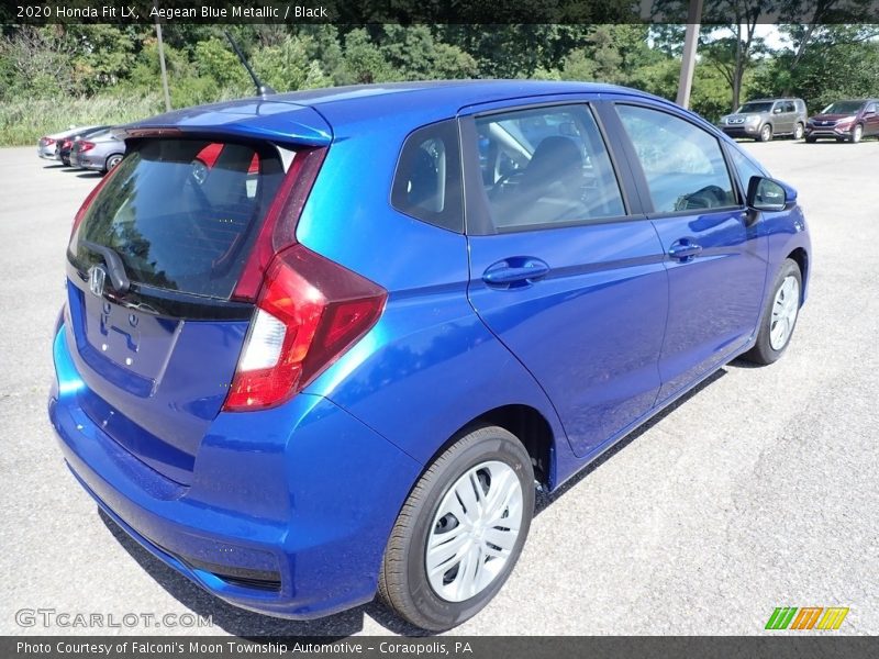 Aegean Blue Metallic / Black 2020 Honda Fit LX