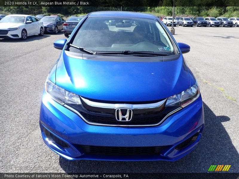 Aegean Blue Metallic / Black 2020 Honda Fit LX