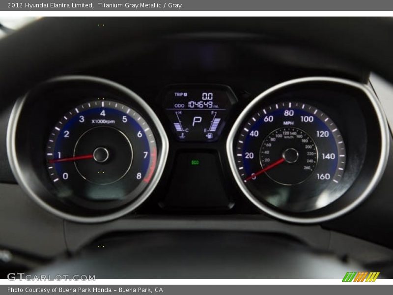 Titanium Gray Metallic / Gray 2012 Hyundai Elantra Limited