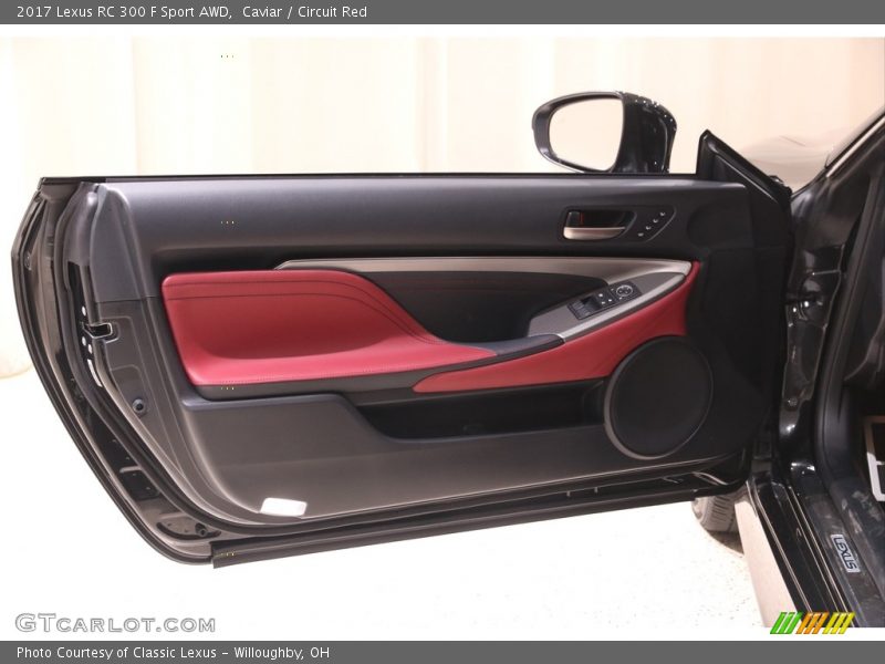 Caviar / Circuit Red 2017 Lexus RC 300 F Sport AWD