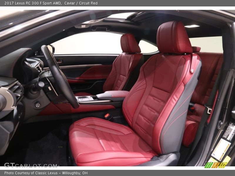 Caviar / Circuit Red 2017 Lexus RC 300 F Sport AWD