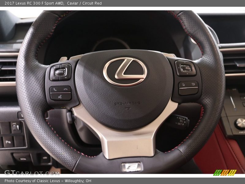 Caviar / Circuit Red 2017 Lexus RC 300 F Sport AWD